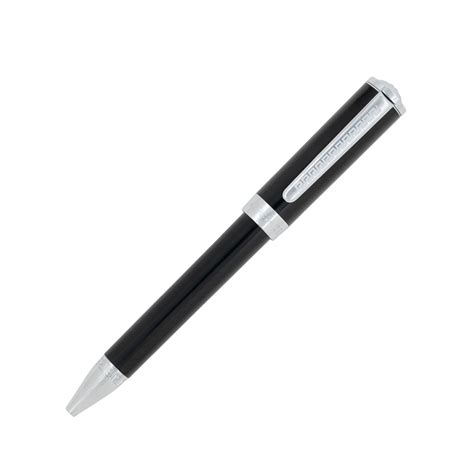 Versace VRJCA0123 Olympia Black Silver Ball Point Blue Ink Pen